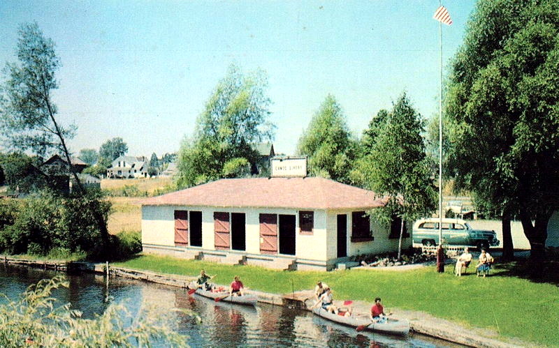 Borchers AuSable Canoe & Kayak - Vintage Postcard (newer photo)